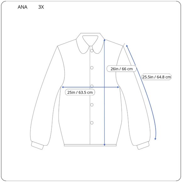 Ana Womens Top 3X Plus Long Sleeve Button Up Blue Silver Metallic STR107E - Picture 2 of 10